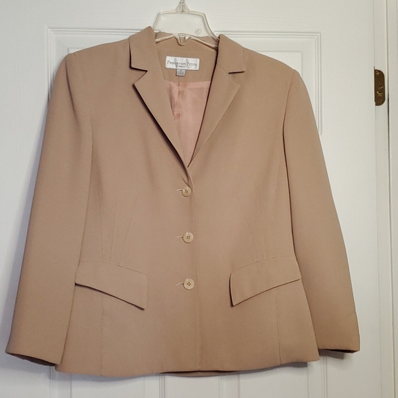 Beige Tan Skirt Suit - Picture 2 of 5